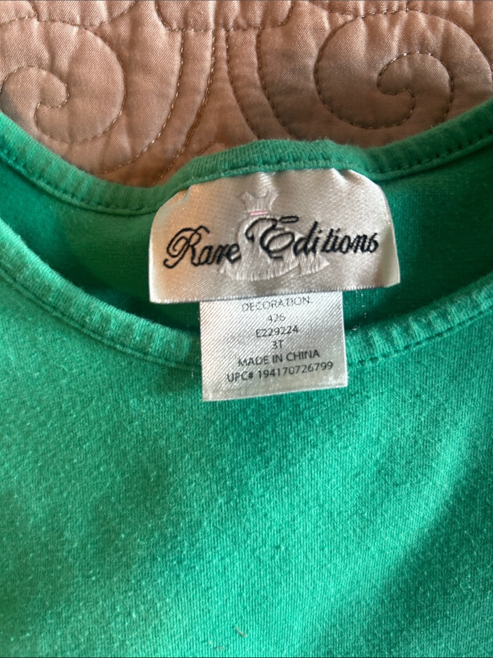 Rare Editions Teal Green Floral & Butterfly Girls Dress - Picture 2 of 3